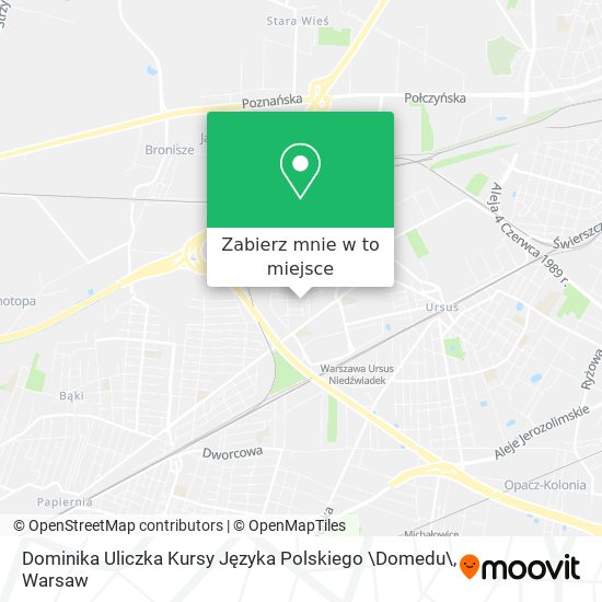 Mapa Dominika Uliczka Kursy Języka Polskiego \Domedu\