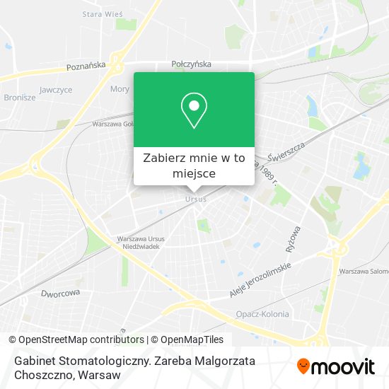 Mapa Gabinet Stomatologiczny. Zareba Malgorzata Choszczno