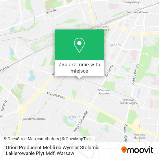 Mapa Orion Producent Mebli na Wymiar Stolarnia Lakierowanie Płyt Mdf