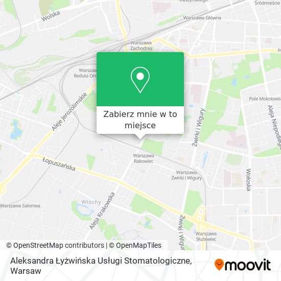 Mapa Aleksandra Łyżwińska Usługi Stomatologiczne