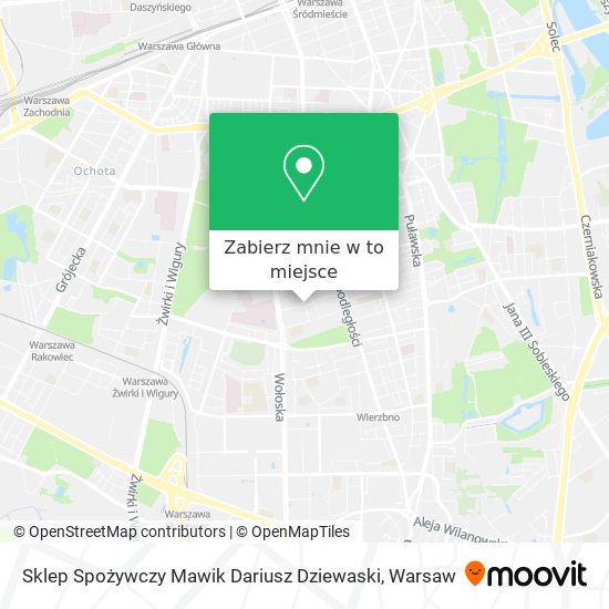 Mapa Sklep Spożywczy Mawik Dariusz Dziewaski