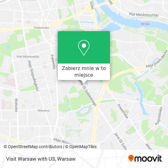 Mapa Visit Warsaw with US