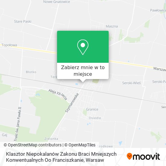 Mapa Klasztor Niepokalanów Zakonu Braci Mniejszych Konwentualnych Oo Franciszkanie