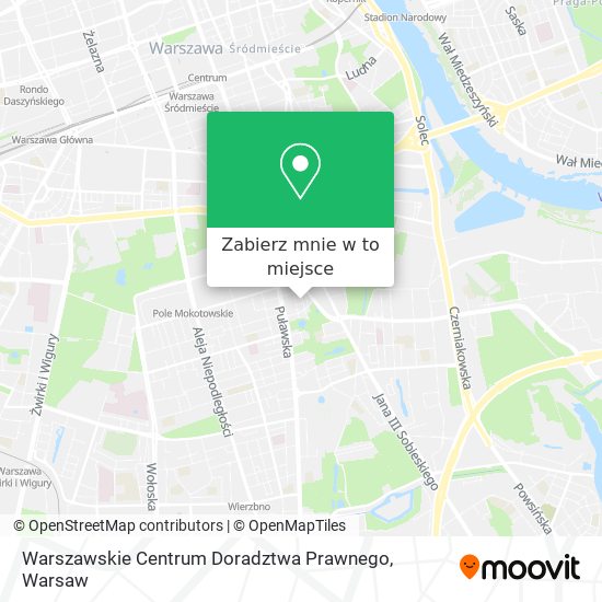 Mapa Warszawskie Centrum Doradztwa Prawnego