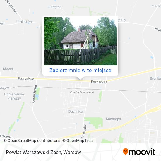 Mapa Powiat Warszawski Zach