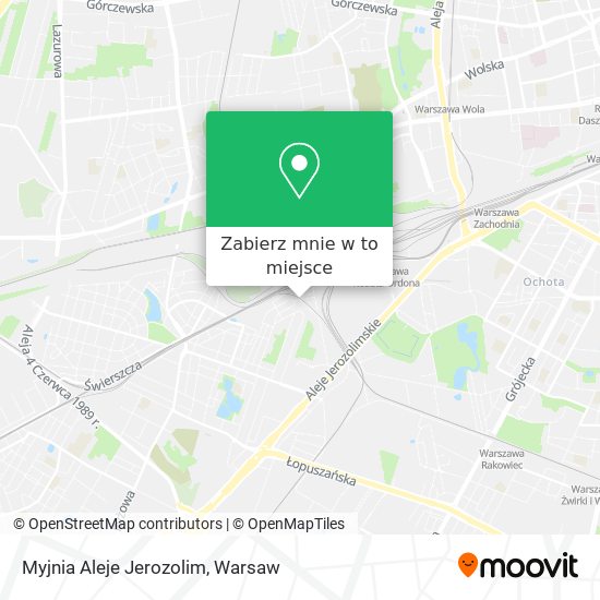 Mapa Myjnia Aleje Jerozolim