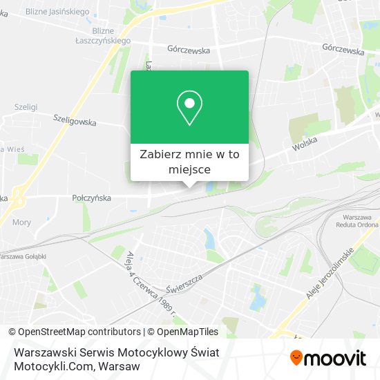 Mapa Warszawski Serwis Motocyklowy Świat Motocykli.Com