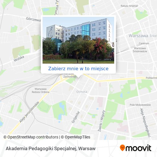 Mapa Akademia Pedagogiki Specjalnej