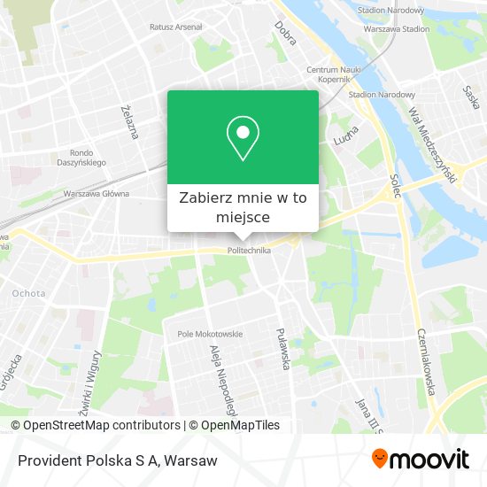 Mapa Provident Polska S A