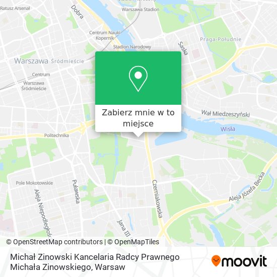 Mapa Michał Zinowski Kancelaria Radcy Prawnego Michała Zinowskiego