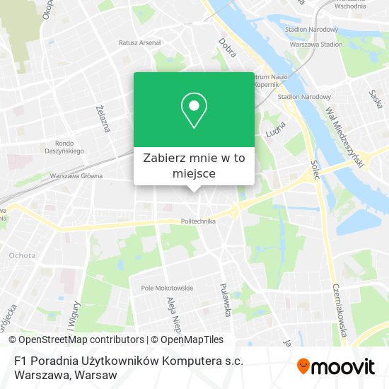 Mapa F1 Poradnia Użytkowników Komputera s.c. Warszawa