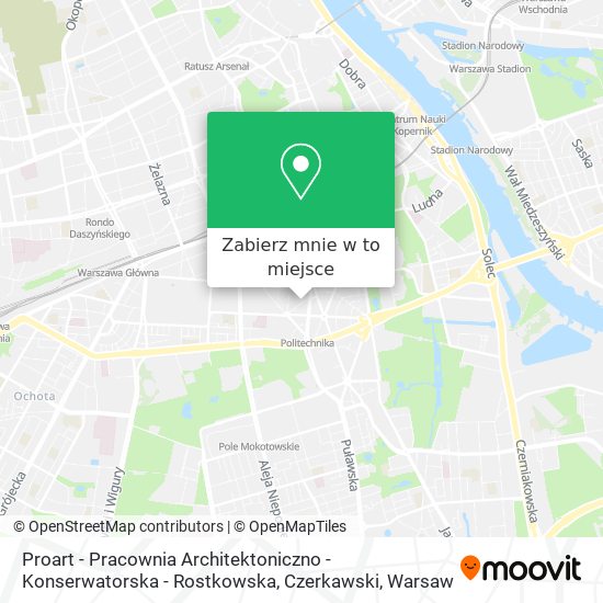 Mapa Proart - Pracownia Architektoniczno - Konserwatorska - Rostkowska, Czerkawski