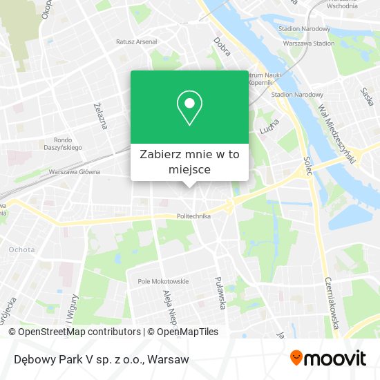 Mapa Dębowy Park V sp. z o.o.