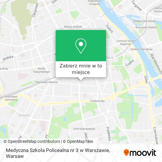 Mapa Medyczna Szkoła Policealna nr 3 w Warszawie