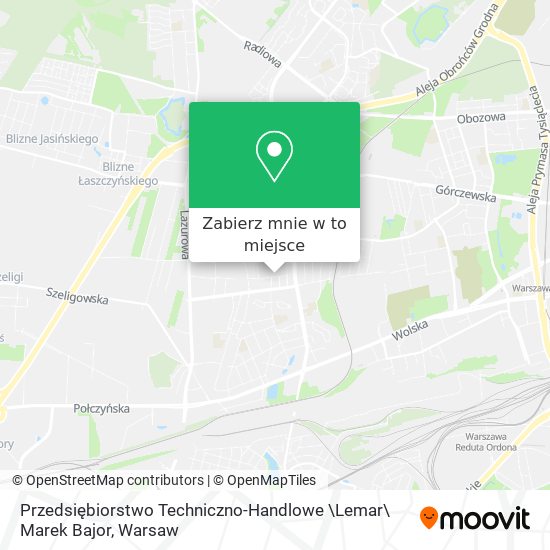 Mapa Przedsiębiorstwo Techniczno-Handlowe \Lemar\ Marek Bajor