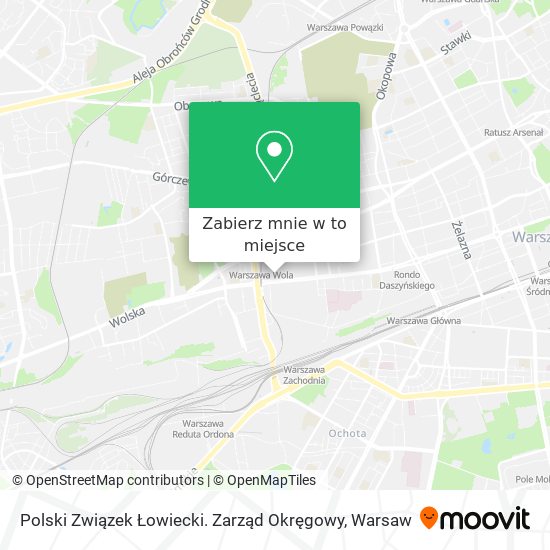 Mapa Polski Związek Łowiecki. Zarząd Okręgowy