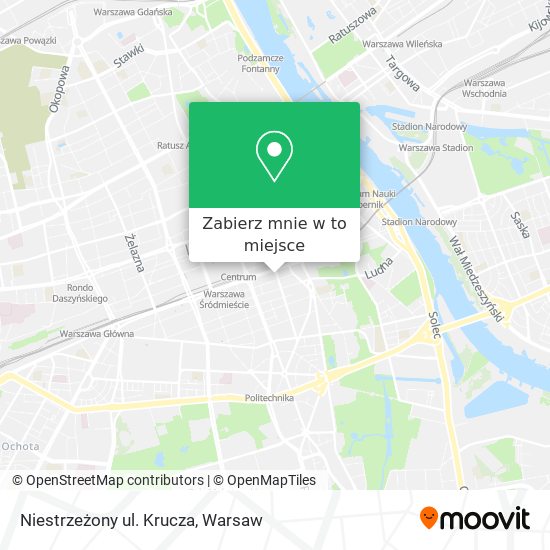 Mapa Niestrzeżony ul. Krucza