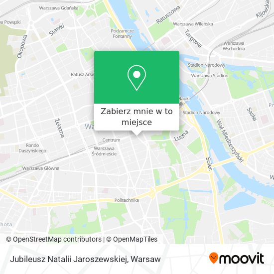 Mapa Jubileusz Natalii Jaroszewskiej