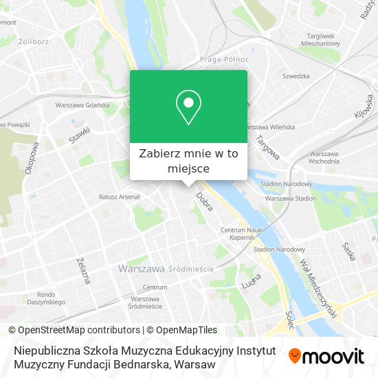 Mapa Niepubliczna Szkoła Muzyczna Edukacyjny Instytut Muzyczny Fundacji Bednarska