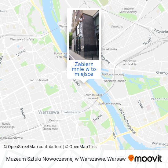 Mapa Muzeum Sztuki Nowoczesnej w Warszawie