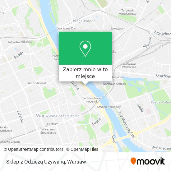 Mapa Sklep z Odzieżą Używaną