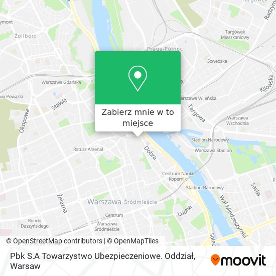 Mapa Pbk S.A Towarzystwo Ubezpieczeniowe. Oddział