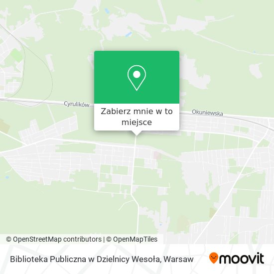 Mapa Biblioteka Publiczna w Dzielnicy Wesoła