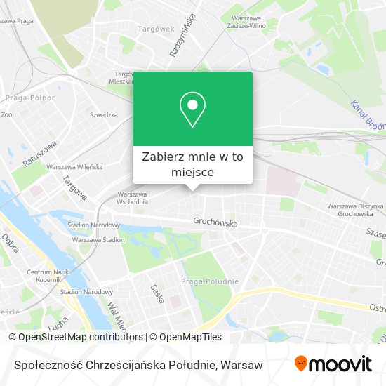 Mapa Społeczność Chrześcijańska Południe