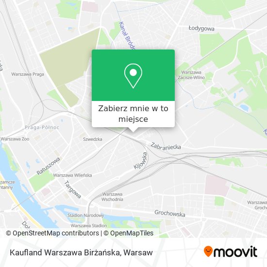 Mapa Kaufland Warszawa Birżańska