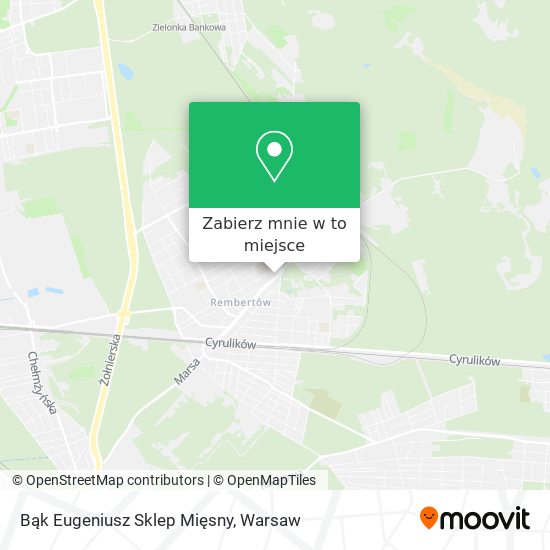 Mapa Bąk Eugeniusz Sklep Mięsny