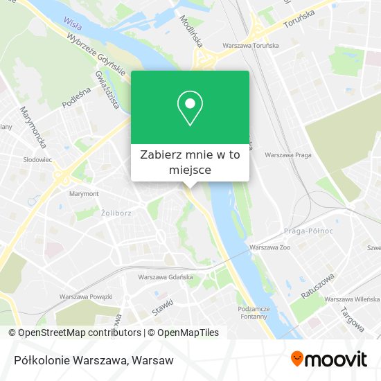 Mapa Półkolonie Warszawa