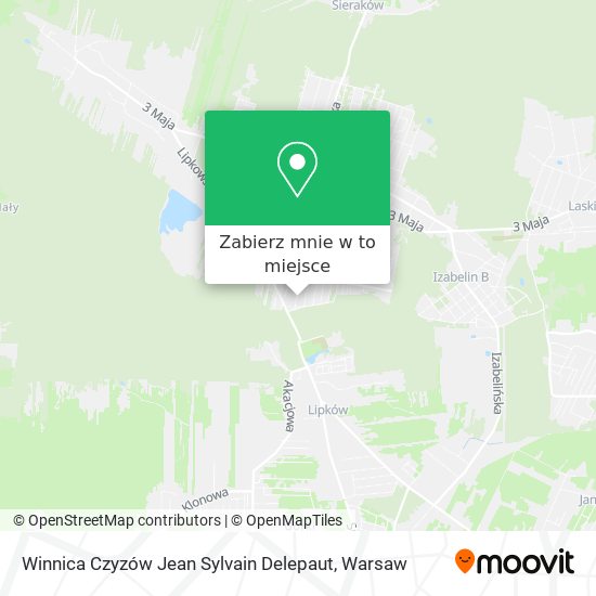 Mapa Winnica Czyzów Jean Sylvain Delepaut