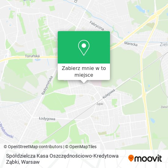 Mapa Spółdzielcza Kasa Oszczędnościowo-Kredytowa Ząbki