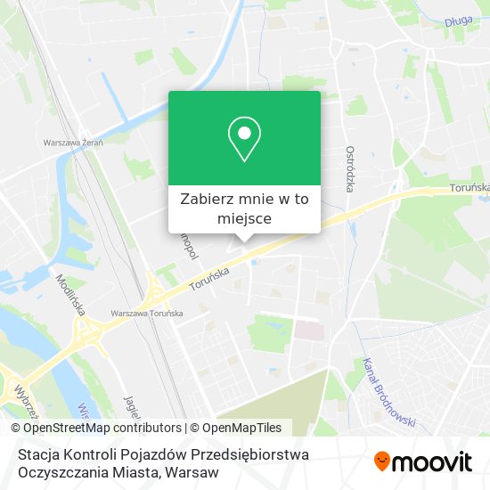 Mapa Stacja Kontroli Pojazdów Przedsiębiorstwa Oczyszczania Miasta