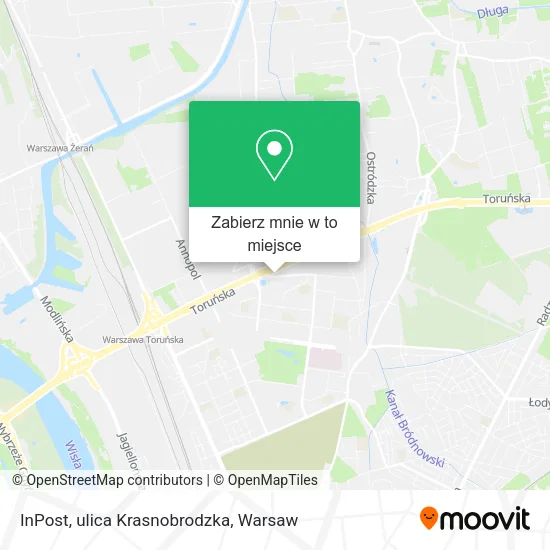 Mapa InPost, ulica Krasnobrodzka