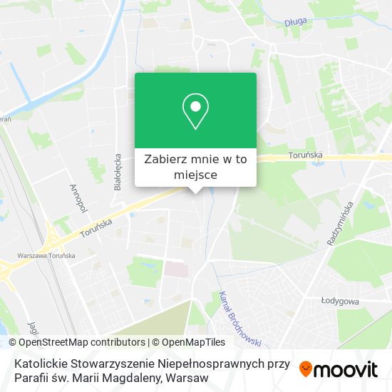 Mapa Katolickie Stowarzyszenie Niepełnosprawnych przy Parafii św. Marii Magdaleny