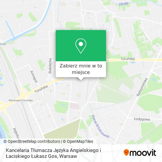 Mapa Kancelaria Tłumacza Języka Angielskiego i Łaciskiego Łukasz Gos