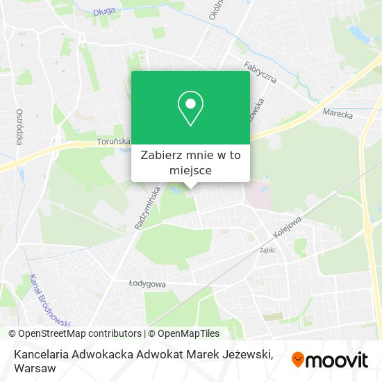 Mapa Kancelaria Adwokacka Adwokat Marek Jeżewski