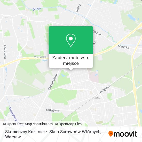 Mapa Skonieczny Kazimierz. Skup Surowców Wtórnych