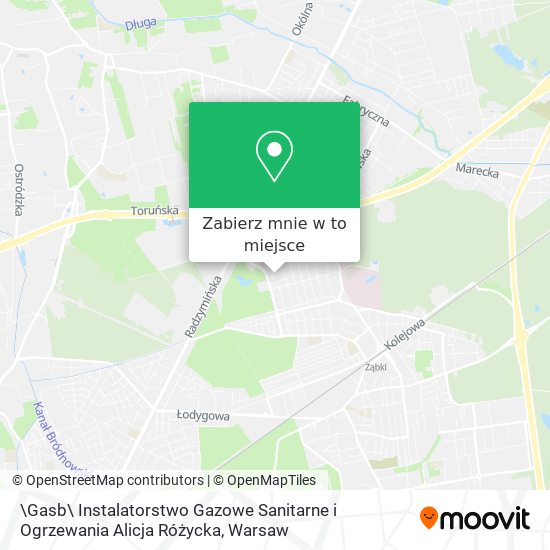 Mapa \Gasb\ Instalatorstwo Gazowe Sanitarne i Ogrzewania Alicja Różycka