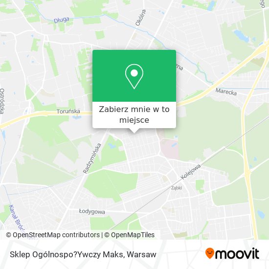 Mapa Sklep Ogólnospo?Ywczy Maks