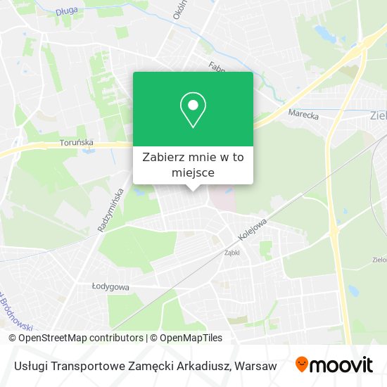 Mapa Usługi Transportowe Zamęcki Arkadiusz