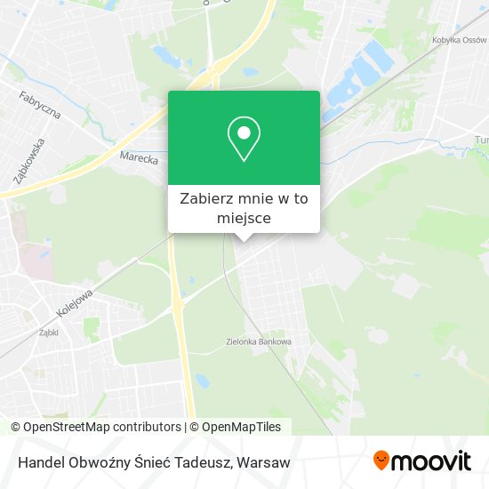 Mapa Handel Obwoźny Śnieć Tadeusz