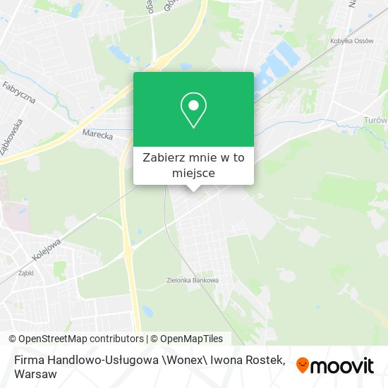 Mapa Firma Handlowo-Usługowa \Wonex\ Iwona Rostek