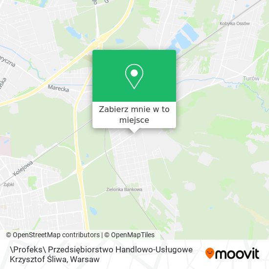 Mapa \Profeks\ Przedsiębiorstwo Handlowo-Usługowe Krzysztof Śliwa