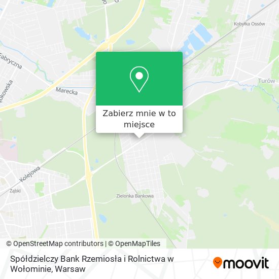 Mapa Spółdzielczy Bank Rzemiosła i Rolnictwa w Wołominie