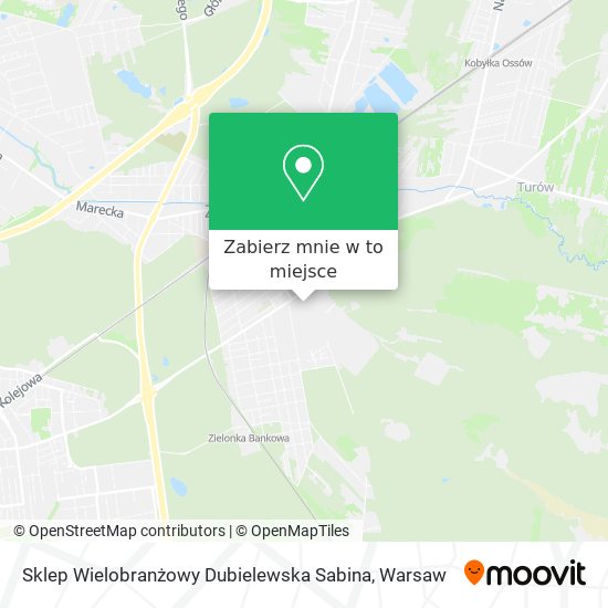 Mapa Sklep Wielobranżowy Dubielewska Sabina