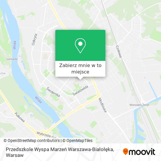 Mapa Przedszkole Wyspa Marzeń Warszawa-Białołęka