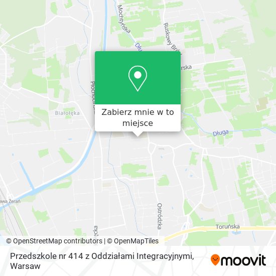 Mapa Przedszkole nr 414 z Oddziałami Integracyjnymi