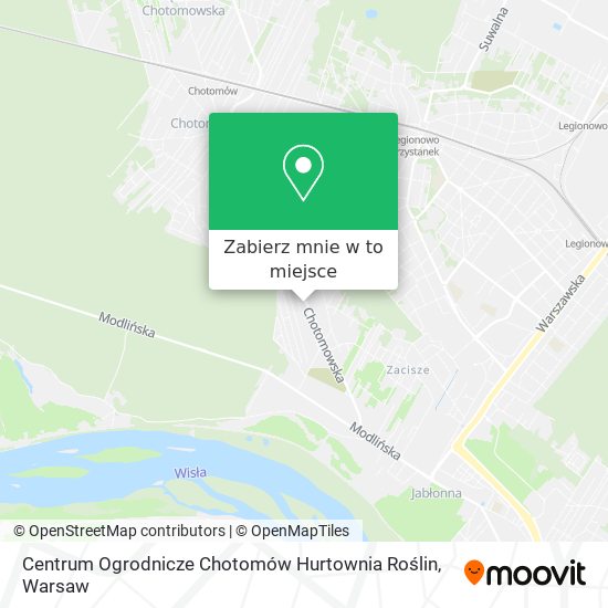 Mapa Centrum Ogrodnicze Chotomów Hurtownia Roślin